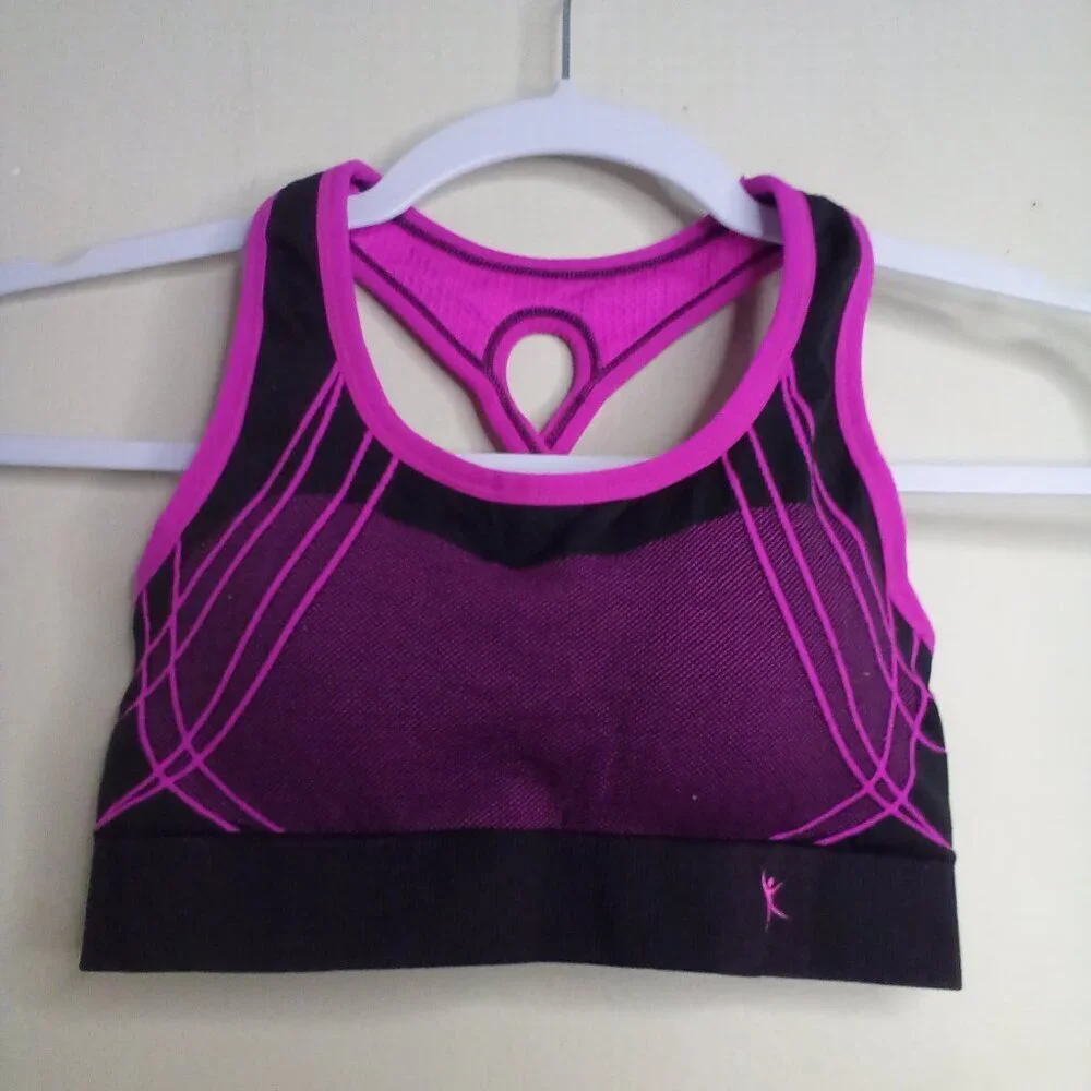 Danskin Now Sports Bra Women S Active Athletic Workout Purple Black